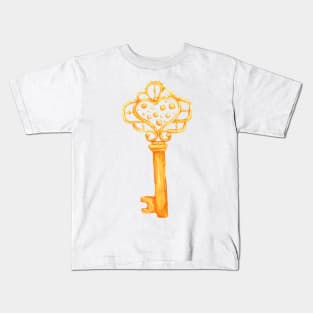 gold Antique Key Kids T-Shirt